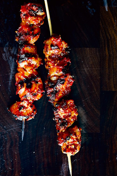 Skewered: Sambal chicken skewers