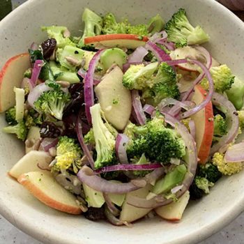 Raw Broccoli Apple Salad