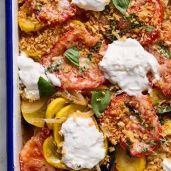 Burrata Summer Veggie Bake